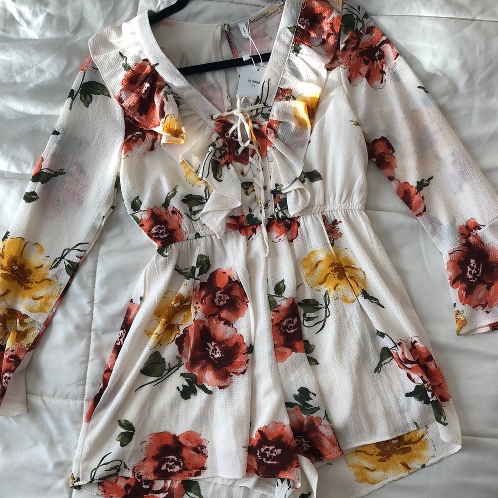 Ruffle Floral Romper